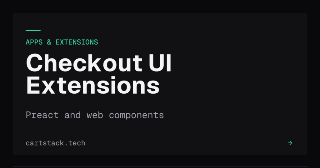 Cover graphic for migrating Shopify checkout UI extensions to Preact and web components