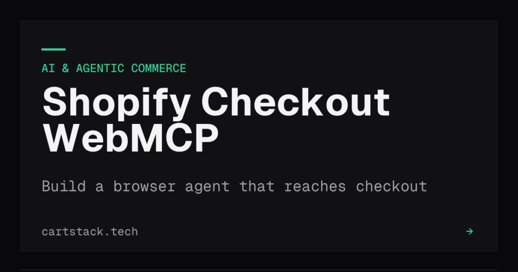 Cover graphic for Shopify Checkout WebMCP