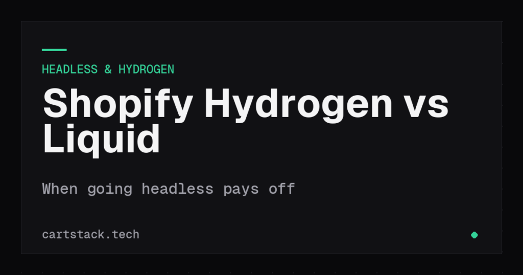 Cover graphic for Shopify Hydrogen versus Liquid