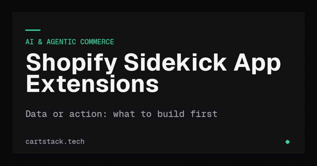Cover graphic for Shopify Sidekick app extensions