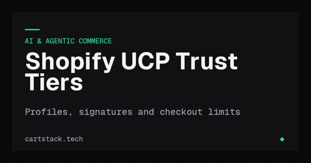 Cover graphic for Shopify UCP trust tiers